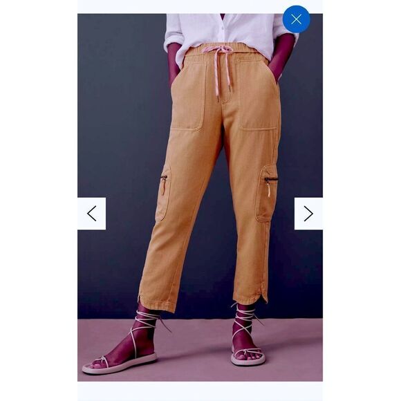 Pilcro Cottage Utility Jeans, Small, Tan. Anthropologie. Tie waist Casual, cozy! - Picture 1 of 16